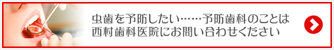 虫歯を予防したい……予防歯科のことは西村歯科医院にお問い合わせください